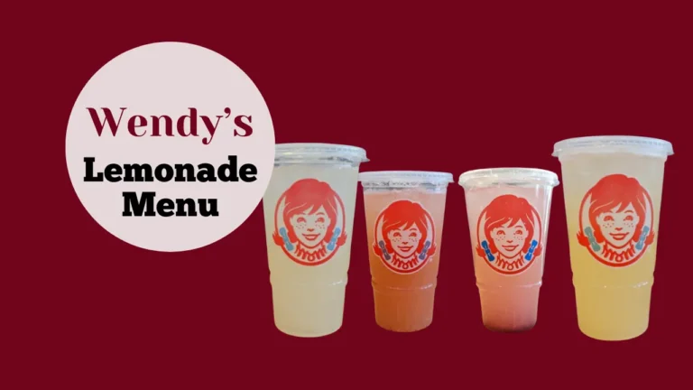 Wendy's Lemonade Menu