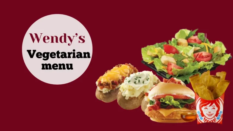 Wendy's Vegetarian menu